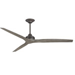 Spitfire DC Ceiling Fan - Matte Greige / Weathered Wood