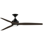 Spitfire DC Smart Ceiling Fan - Black / Dark Walnut
