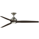 Spitfire DC Smart Ceiling Fan - Brushed Nickel / Dark Walnut