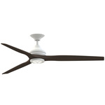 Spitfire DC Smart Ceiling Fan - Matte White / Dark Walnut