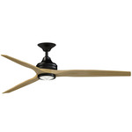 Spitfire DC Smart Ceiling Fan - Black / Natural