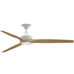 Spitfire DC Smart Ceiling Fan - Matte White / Natural