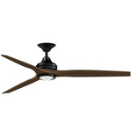 Spitfire DC Smart Ceiling Fan - Black / Whiskey Wood