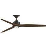 Spitfire DC Smart Ceiling Fan - Dark Bronze / Whiskey Wood