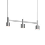 Systema Staccato Drum Linear Pendant - Bright Satin Aluminum / Bright Satin Aluminum