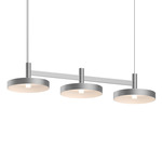 Systema Staccato Pan Linear Pendant - Bright Satin Aluminum / Bright Satin Aluminum