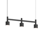 Systema Staccato Drum Linear Pendant - Satin Black / Satin Black