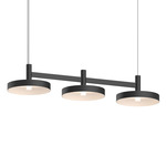 Systema Staccato Pan Linear Pendant - Satin Black / Satin Black