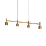 Systema Staccato Drum Linear Pendant - Brass / Brass