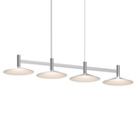 Systema Staccato Cone Linear Pendant - Bright Satin Aluminum / Bright Satin Aluminum