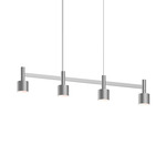 Systema Staccato Drum Linear Pendant - Bright Satin Aluminum / Bright Satin Aluminum