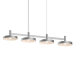 Systema Staccato Pan Linear Pendant - Bright Satin Aluminum / Bright Satin Aluminum