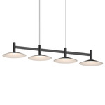 Systema Staccato Cone Linear Pendant - Satin Black / Satin Black