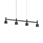 Systema Staccato Drum Linear Pendant - Satin Black / Satin Black