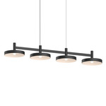 Systema Staccato Pan Linear Pendant - Satin Black / Satin Black