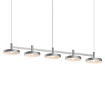 Systema Staccato Pan Linear Pendant - Bright Satin Aluminum / Bright Satin Aluminum