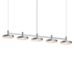 Systema Staccato Pan Linear Pendant - Bright Satin Aluminum / Bright Satin Aluminum