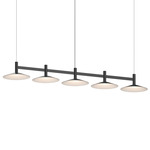 Systema Staccato Cone Linear Pendant - Satin Black / Satin Black