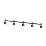 Systema Staccato Drum Linear Pendant - Satin Black / Satin Black