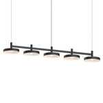 Systema Staccato Pan Linear Pendant - Satin Black / Satin Black