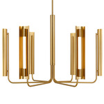 Carson Chandelier - Burnished Brass / White