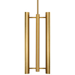 Carson 2 Light Pendant - Burnished Brass / White