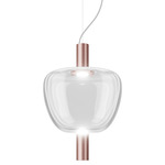 Riflesso 3 Pendant - Matte Copper / Crystal