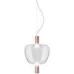 Riflesso 3 Pendant - Matte Copper / Crystal