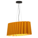 Renata Oval Pendant - Black / Ocher/ Ash