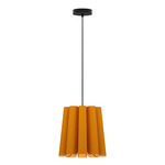 Renata Round Pendant - Black / Ocher/ Ash