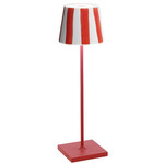 Poldina Pro Lido Rechargeable Table Lamp - Red / White / Red Stripes