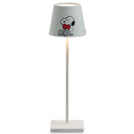 Poldina x Peanuts Rechargeable Table Lamp - White / Heart