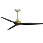 Spitfire DC Ceiling Fan - Brushed Satin Brass / Black