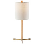 Maddox Table Lamp - Antique Brass / Natural / White