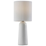 Callie Table Lamp - White / White