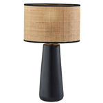 Sheffield Table Lamp - Black / Rattan