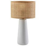 Sheffield Table Lamp - White / Rattan