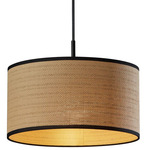 Harvest Drum Pendant - Black / Natural