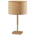 Ellis Table Lamp - Natural Wood / Beige