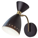 Oscar Wall Sconce - Black / Black