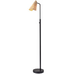 Cove Floor Lamp - Black / Rattan