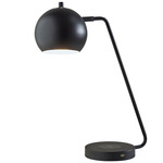Emerson Arc Lamp with Charging Port - Black / White