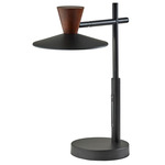 Elmore Desk Lamp w/ Smart Switch - Black / Walnut / Black