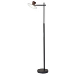 Elmore Floor Lamp w/ Smart Switch - Black / Walnut / Black
