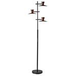 Elmore Tree Floor Lamp w/ Smart Switch - Black / Walnut / Black