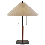 Palmer Table Lamp - Black / Walnut / Light Brown