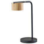 Roman Desk Lamp - Black / Natural Wood