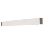 Algiers Overbed Wall Sconce - Satin Nickel / White Acrylic
