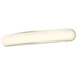 Curve Overbed Wall Sconce - Satin Brass / White