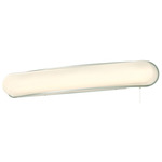 Curve Overbed Wall Sconce - Satin Nickel / White